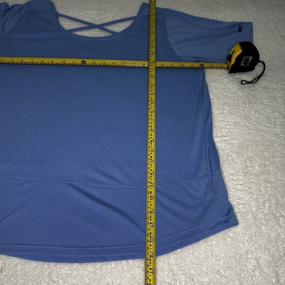 Columbia Women’s Solar Shield Short Sleeve T-shirt Arctic Blue Plus Size 2X - Picture 4 of 6